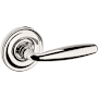 Baldwin 5106 Passage Door Lever Set with 5048 Rose from the Estate Collection Lifetime Polished Nickel