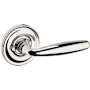 Baldwin 5106 Privacy Door Lever Set with 5048 Rose from the Estate Collection Lifetime Polished Nickel
