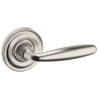 Baldwin 5106 Passage Door Lever Set with 5048 Rose from the Estate Collection Lifetime Satin Nickel