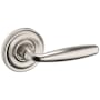 Baldwin 5106 Passage Door Lever Set with 5048 Rose from the Estate Collection Lifetime Satin Nickel