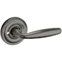 Baldwin 5106 Privacy Door Lever Set with 5048 Rose from the Estate Collection Lifetime Graphite Nickel