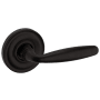 Baldwin 5106 Passage Door Lever Set with 5048 Rose from the Estate Collection Oil Rubbed Bronze
