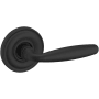 Baldwin 5106 Passage Door Lever Set with 5048 Rose from the Estate Collection Satin Black