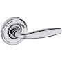 Baldwin 5106 Privacy Door Lever Set with 5048 Rose from the Estate Collection Polished Chrome