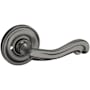 Baldwin 5108 Privacy Door Lever Set with 5048 Rose from the Estate Collection Lifetime Graphite Nickel