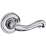 Baldwin 5108 Privacy Door Lever Set with 5048 Rose from the Estate Collection Polished Chrome