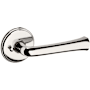 Baldwin 5112 Privacy Door Lever Set with 5075 Rose from the Estate Collection Lifetime Polished Nickel
