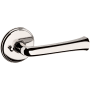 Baldwin 5112 Privacy Door Lever Set with 5075 Rose from the Estate Collection Lifetime Polished Nickel