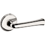 Baldwin 5112 Right Handed Non-Turning One-Sided Dummy Door Lever with 5075 Rose from the Estate Collection Lifetime Polished Nickel