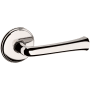 Baldwin 5112 Right Handed Non-Turning One-Sided Dummy Door Lever with 5075 Rose from the Estate Collection Lifetime Polished Nickel
