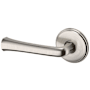 Baldwin 5112 Left Handed Non-Turning One-Sided Dummy Door Lever with 5075 Rose from the Estate Collection Lifetime Satin Nickel