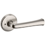 Baldwin 5112 Privacy Door Lever Set with 5075 Rose from the Estate Collection Lifetime Satin Nickel
