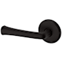 Baldwin 5112 Left Handed Non-Turning One-Sided Dummy Door Lever with 5075 Rose from the Estate Collection Oil Rubbed Bronze
