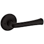 Baldwin 5112 Privacy Door Lever Set with 5075 Rose from the Estate Collection Oil Rubbed Bronze