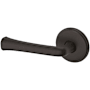 Baldwin 5112 Left Handed Non-Turning One-Sided Dummy Door Lever with 5075 Rose from the Estate Collection Venetian Bronze