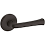 Baldwin 5112 Right Handed Non-Turning One-Sided Dummy Door Lever with 5075 Rose from the Estate Collection Venetian Bronze