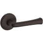 Baldwin 5112 Right Handed Non-Turning One-Sided Dummy Door Lever with 5075 Rose from the Estate Collection Venetian Bronze