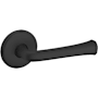 Baldwin 5112 Right Handed Non-Turning One-Sided Dummy Door Lever with 5075 Rose from the Estate Collection Satin Black