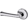Baldwin 5112 Left Handed Non-Turning One-Sided Dummy Door Lever with 5075 Rose from the Estate Collection Polished Chrome