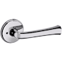 Baldwin 5112 Privacy Door Lever Set with 5075 Rose from the Estate Collection Polished Chrome