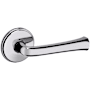 Baldwin 5112 Right Handed Non-Turning One-Sided Dummy Door Lever with 5075 Rose from the Estate Collection Polished Chrome
