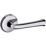 Baldwin 5112 Right Handed Non-Turning One-Sided Dummy Door Lever with 5075 Rose from the Estate Collection Polished Chrome