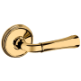Baldwin 5113 Right Handed Non-Turning One-Sided Dummy Door Lever with 5078 Rose from the Estate Collection Lifetime Polished Brass