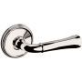 Baldwin 5113 Right Handed Non-Turning One-Sided Dummy Door Lever with 5078 Rose from the Estate Collection Lifetime Polished Nickel