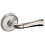 Baldwin 5113 Passage Door Lever Set with 5078 Rose from the Estate Collection Lifetime Satin Nickel