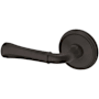 Baldwin 5113 Left Handed Non-Turning One-Sided Dummy Door Lever with 5078 Rose from the Estate Collection Venetian Bronze