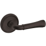 Baldwin 5113 Right Handed Non-Turning One-Sided Dummy Door Lever with 5078 Rose from the Estate Collection Venetian Bronze