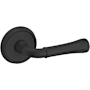 Baldwin 5113 Left Handed Non-Turning One-Sided Dummy Door Lever with 5078 Rose from the Estate Collection Satin Black
