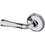 Baldwin 5113 Left Handed Non-Turning One-Sided Dummy Door Lever with 5078 Rose from the Estate Collection Polished Chrome