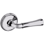 Baldwin 5113 Passage Door Lever Set with 5078 Rose from the Estate Collection Polished Chrome