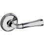 Baldwin 5113 Right Handed Non-Turning One-Sided Dummy Door Lever with 5078 Rose from the Estate Collection Polished Chrome