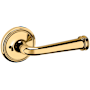Baldwin 5116 Privacy Door Lever Set with 5070 Rose from the Estate Collection Non-Lacquered Brass