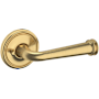 Baldwin 5116 Privacy Door Lever Set with 5070 Rose from the Estate Collection Lifetime Satin Brass
