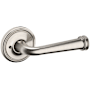 Baldwin 5116 Privacy Door Lever Set with 5070 Rose from the Estate Collection Lifetime Satin Nickel