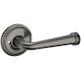 Baldwin 5116 Privacy Door Lever Set with 5070 Rose from the Estate Collection Lifetime Graphite Nickel