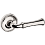 Baldwin 5118 Left Handed Non-Turning One-Sided Dummy Door Lever with 5076 Rose from the Estate Collection Lifetime Polished Nickel