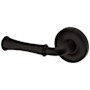 Baldwin 5118 Left Handed Non-Turning One-Sided Dummy Door Lever with 5076 Rose from the Estate Collection Oil Rubbed Bronze
