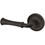 Baldwin 5118 Left Handed Non-Turning One-Sided Dummy Door Lever with 5076 Rose from the Estate Collection Venetian Bronze