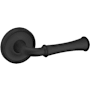 Baldwin 5118 Left Handed Non-Turning One-Sided Dummy Door Lever with 5076 Rose from the Estate Collection Satin Black