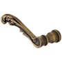 Baldwin Single Left Hand Estate Lever without Rosettes Locking/Latching Mechanism Purchased Separately Satin Brass and Black