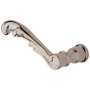 Baldwin Single Left Hand Estate Lever without Rosettes Locking/Latching Mechanism Purchased Separately Lifetime Polished Nickel