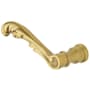 Baldwin Single Left Hand Estate Lever without Rosettes Locking/Latching Mechanism Purchased Separately Satin Brass and Brown