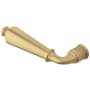 Baldwin Single Left Hand Estate Lever without Rosettes Locking/Latching Mechanism Purchased Separately Lifetime PVD Satin Brass