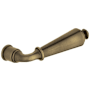 Baldwin Single Right Hand Estate Lever Without Rosettes Locking/Latching Mechanism Purchased Separately Satin Brass and Black
