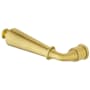 Baldwin Single Left Hand Estate Lever without Rosettes Locking/Latching Mechanism Purchased Separately Satin Brass and Brown