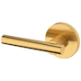 Baldwin 5137 Left Handed Non-Turning One-Sided Dummy Door Lever with 5046 Rose from the Estate Collection Lifetime Satin Brass